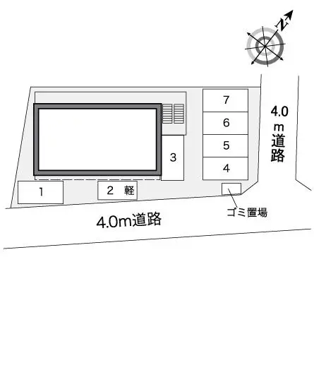 ★手数料０円★坂東市辺田　月極駐車場（LP）